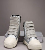 Kids Rick Owens Like High Top Sneakers- Silver
