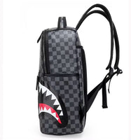 Sprayground Like Style Shark Backpack Black and Grey