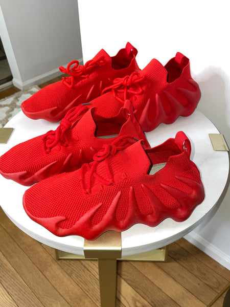 All red yeezy shoes sale