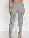 Parachute Laced Up Joggers Gray- SALE
