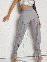 Parachute Laced Up Joggers Gray- SALE