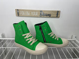 Agent Rick Owens High Top Sneaker Small Laces- Green