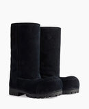 Alaska Fur Tall Boots- Black