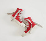 Agent Rick Owens High Top Sneaker Thick Laces- Red