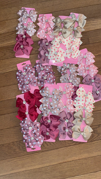 Shades of Pink Kid Bows