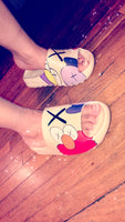 Overstock Yeezy Like Slides Elmo and Spongebob