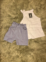 Tie Up Blouse/ Short Set