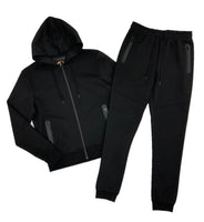 Black Mens Jogger Tech Set