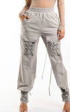 Parachute Laced Up Joggers Gray- SALE
