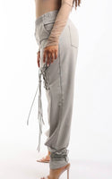 Parachute Laced Up Joggers Gray- SALE